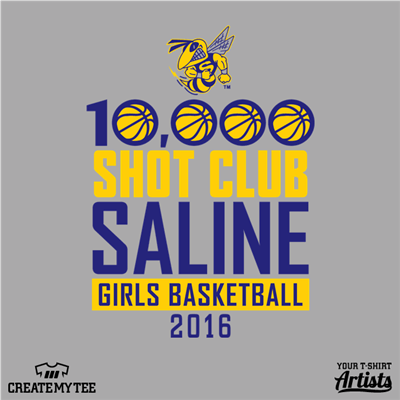 Shot Club Saline, Saline High School, Girls Basketball, Hornet Mascot, 2016