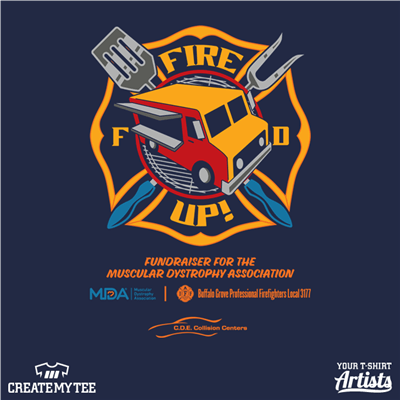 Firefighter, St. Florian Crest, MDA, Buffalo Grove, Fire Up, Food Truck