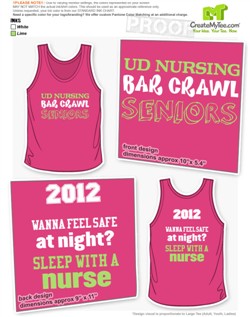 sorority senior bar crawl shirts