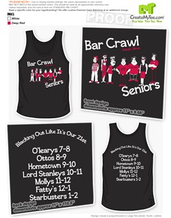 nurse bar crawl shirts