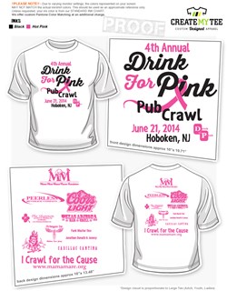 Bar Crawl T-Shirt Designs | CreateMyTee