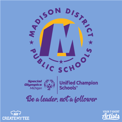 Madison District, Madison, Unified Schools, Special Olympics, Madison District Unified Schools, Be a Leader, 2024, Left Chest